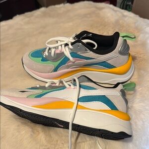 NWT Puma Women's Sneakers - Teal, Pink, Yellow Accents